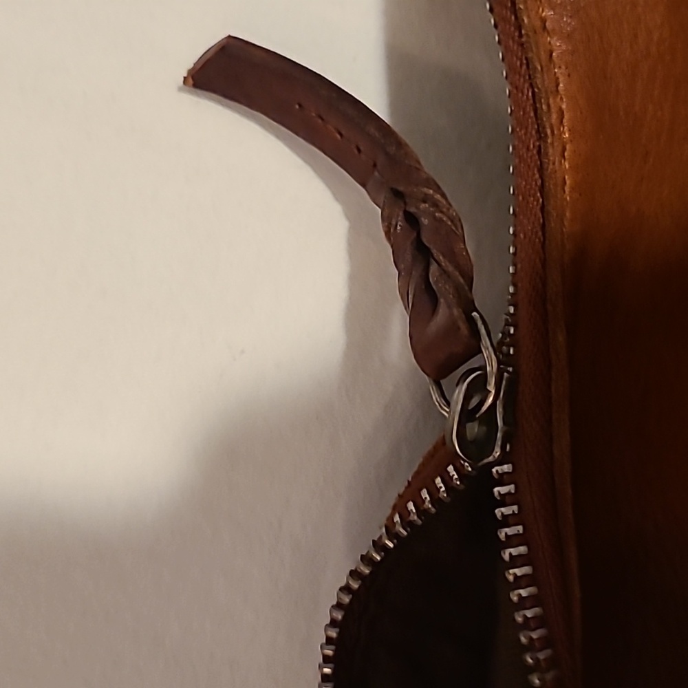 Vilenca Holland Brown Leather Woven Shoulder Bag Boho Bohemian Purse Soft - Picture 14 of 16
